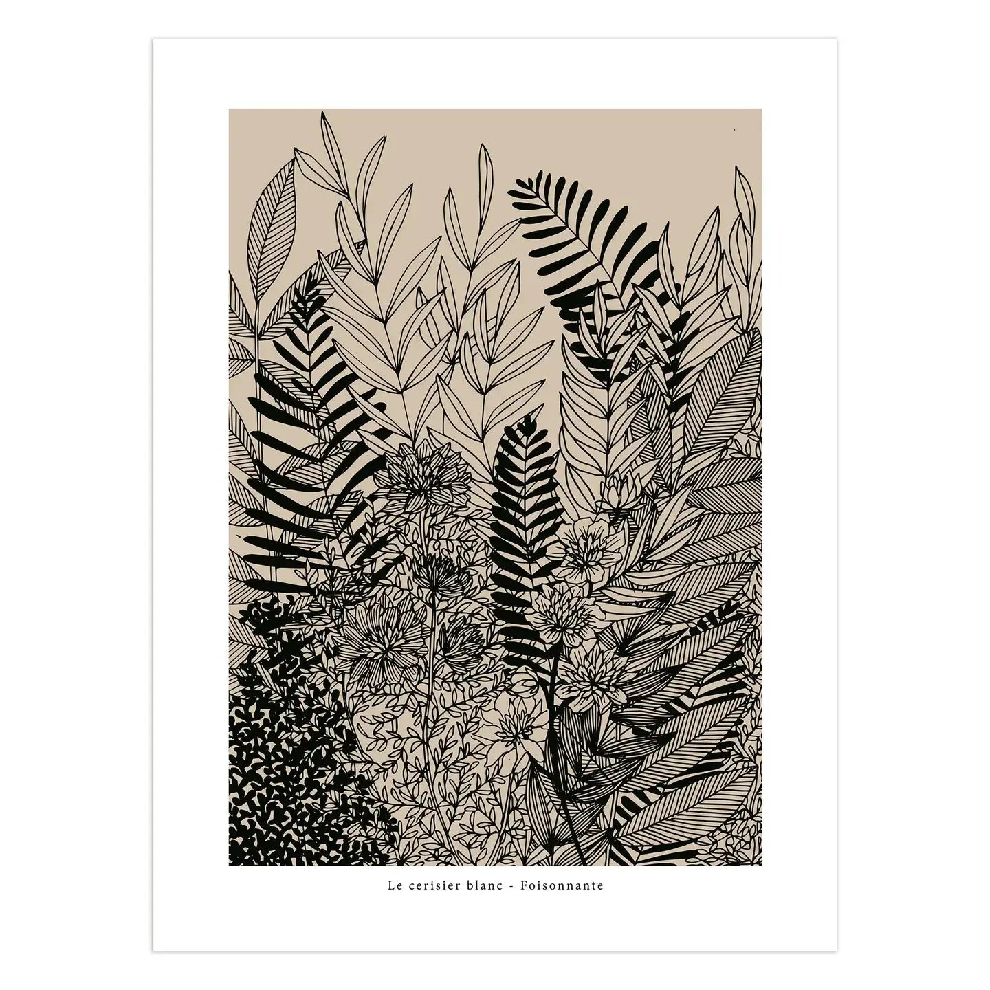 Affiche Kraft "Foisonnante" Le cerisier blanc