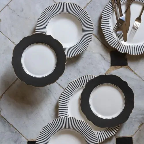 Assiette à dessert Madame de Récamier - Gris foncé Mathilde M