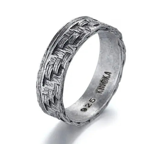 BAGUE HOMME TRESSEE Kingka