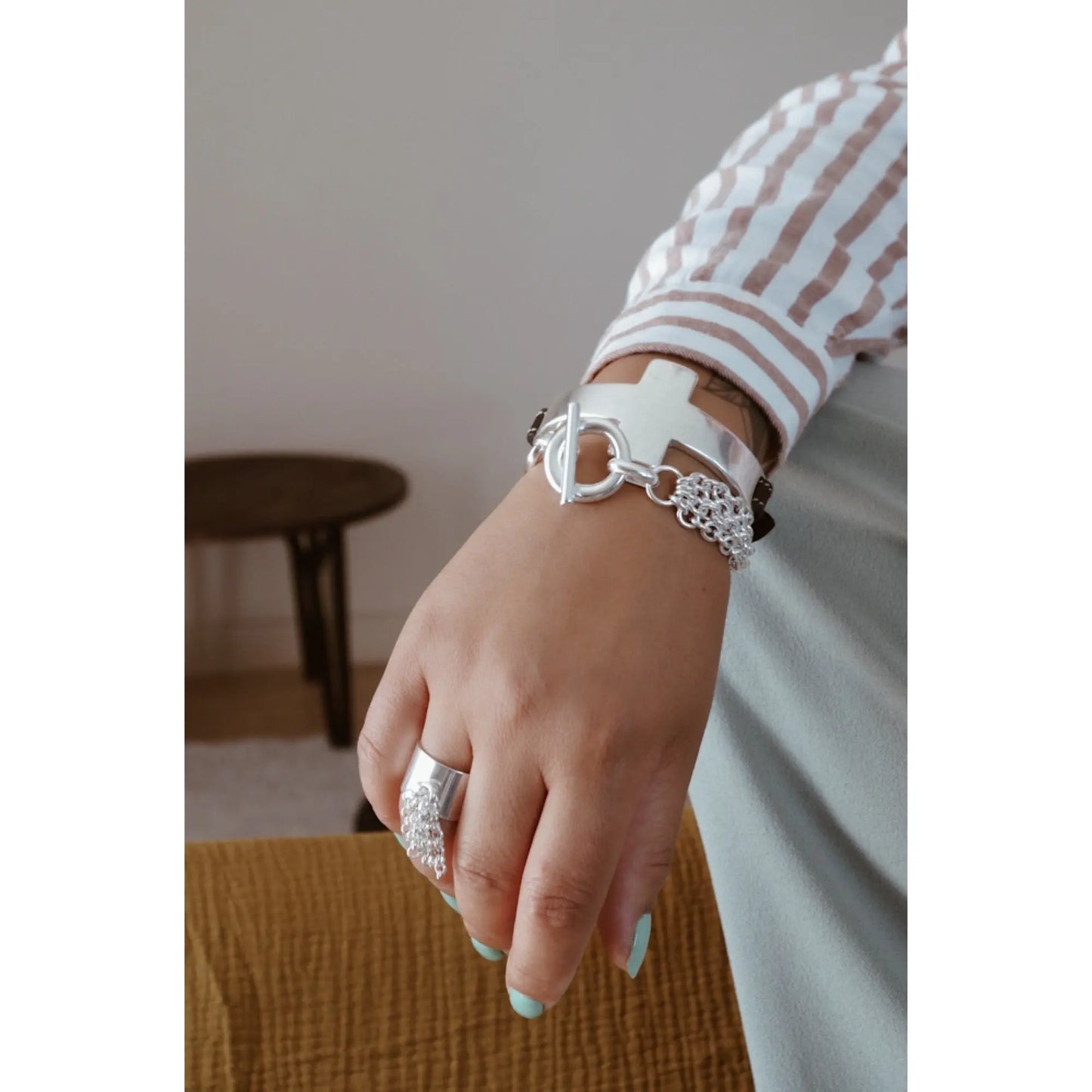 BRACELET cuir croix SECRET DE CUIR Secret de cuir