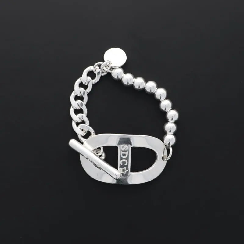 BRACELET ovale bombé SECRET DE CUIR Secret de cuir