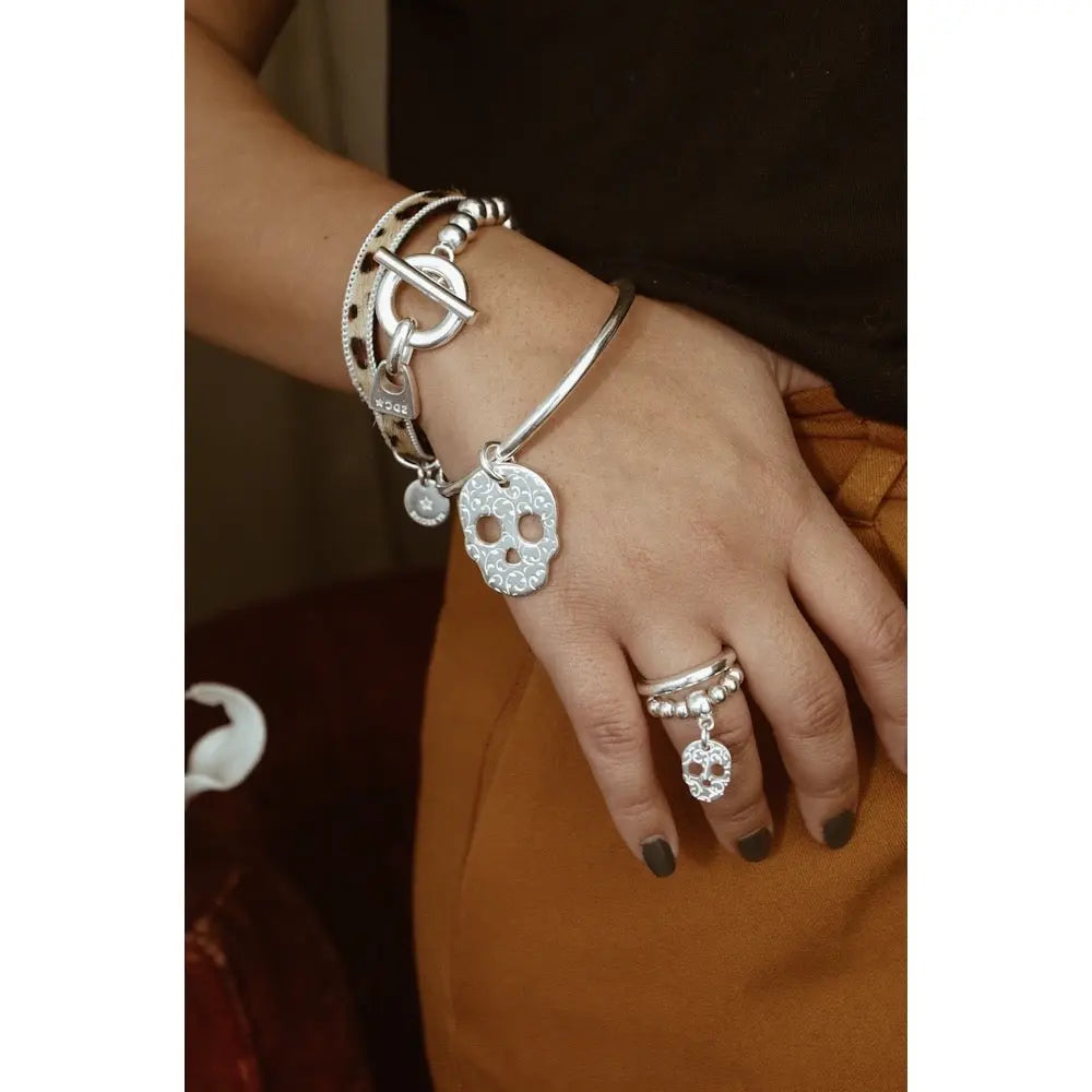 BRACELET steph cuir perles SECRET DE CUIR Secret de cuir