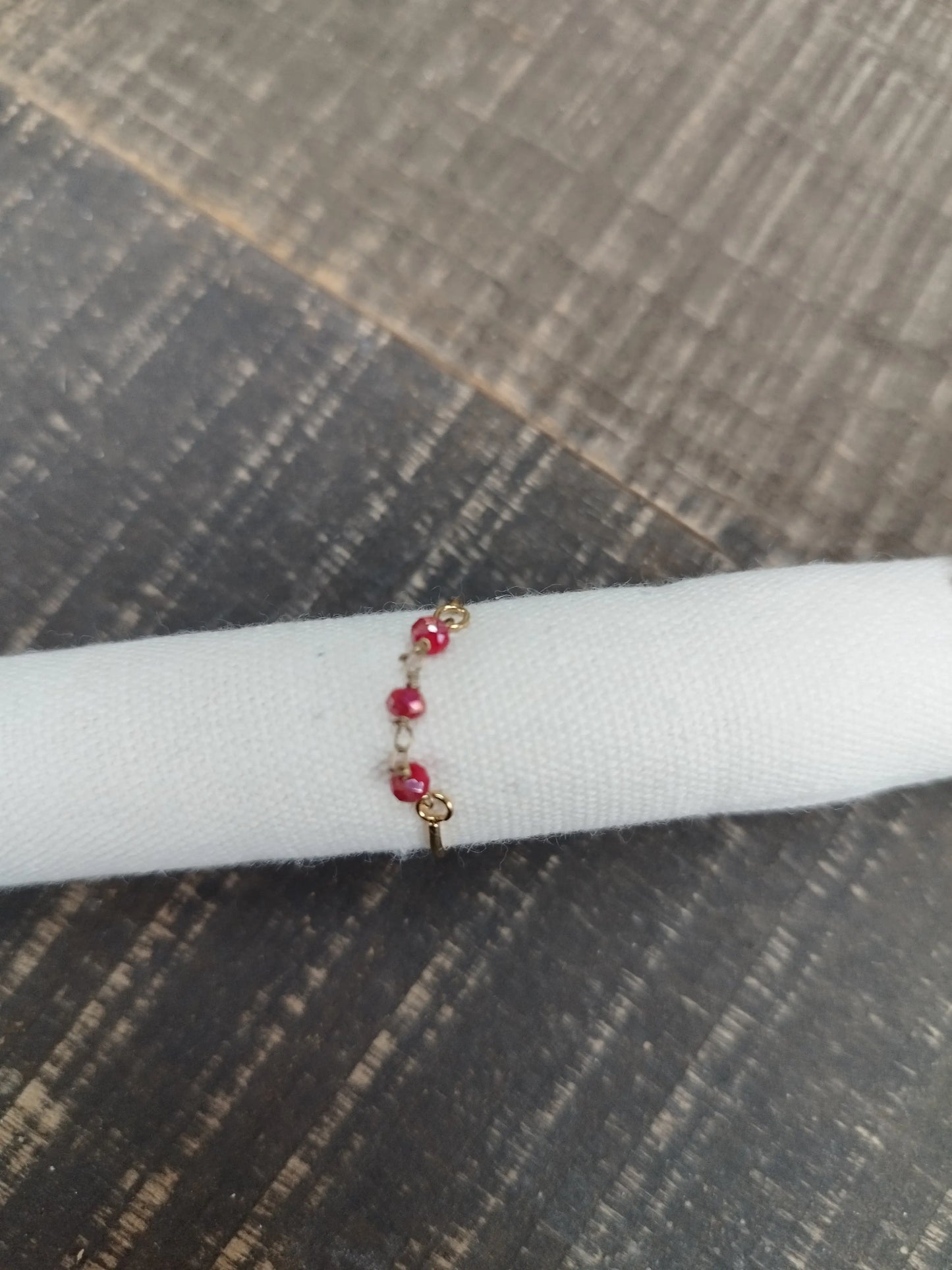 Bague dorée réglable avec pierre Eclat Paris