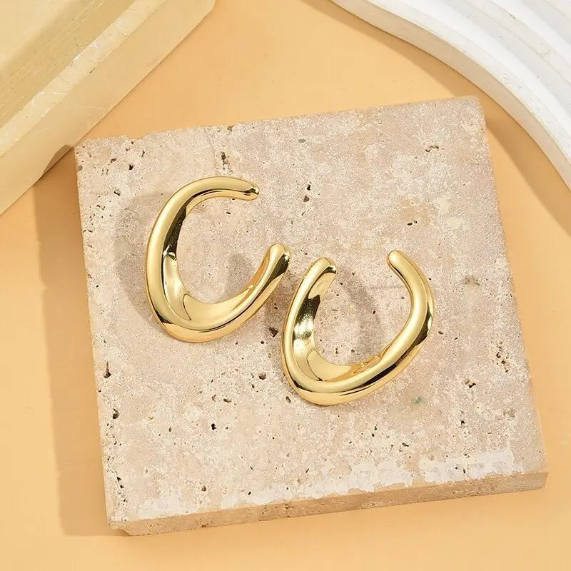 Boucles d'Oreilles Cercles Ouvertes Epaisses Eclat Paris