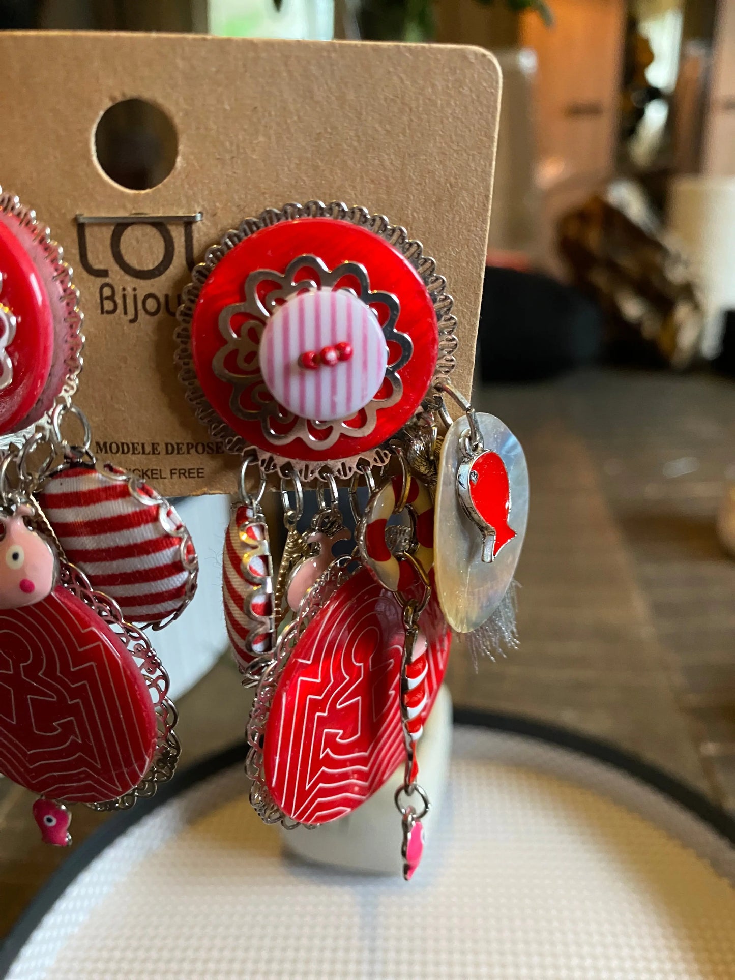 Boucles d'oreilles marinières clip Lolilota