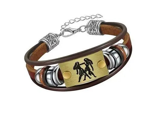 Bracelet en cuir homme GEMEAUX Otto Blumenschein