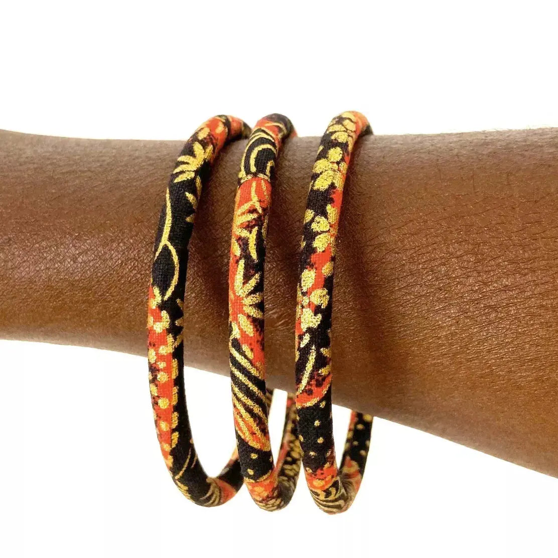 Bracelet en wax Japonais Sakura noir rouge MéloKane