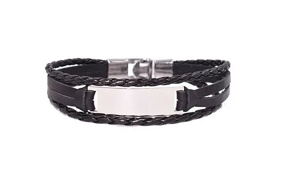 Bracelet homme cuir 3 rangs Otto Blumenschein