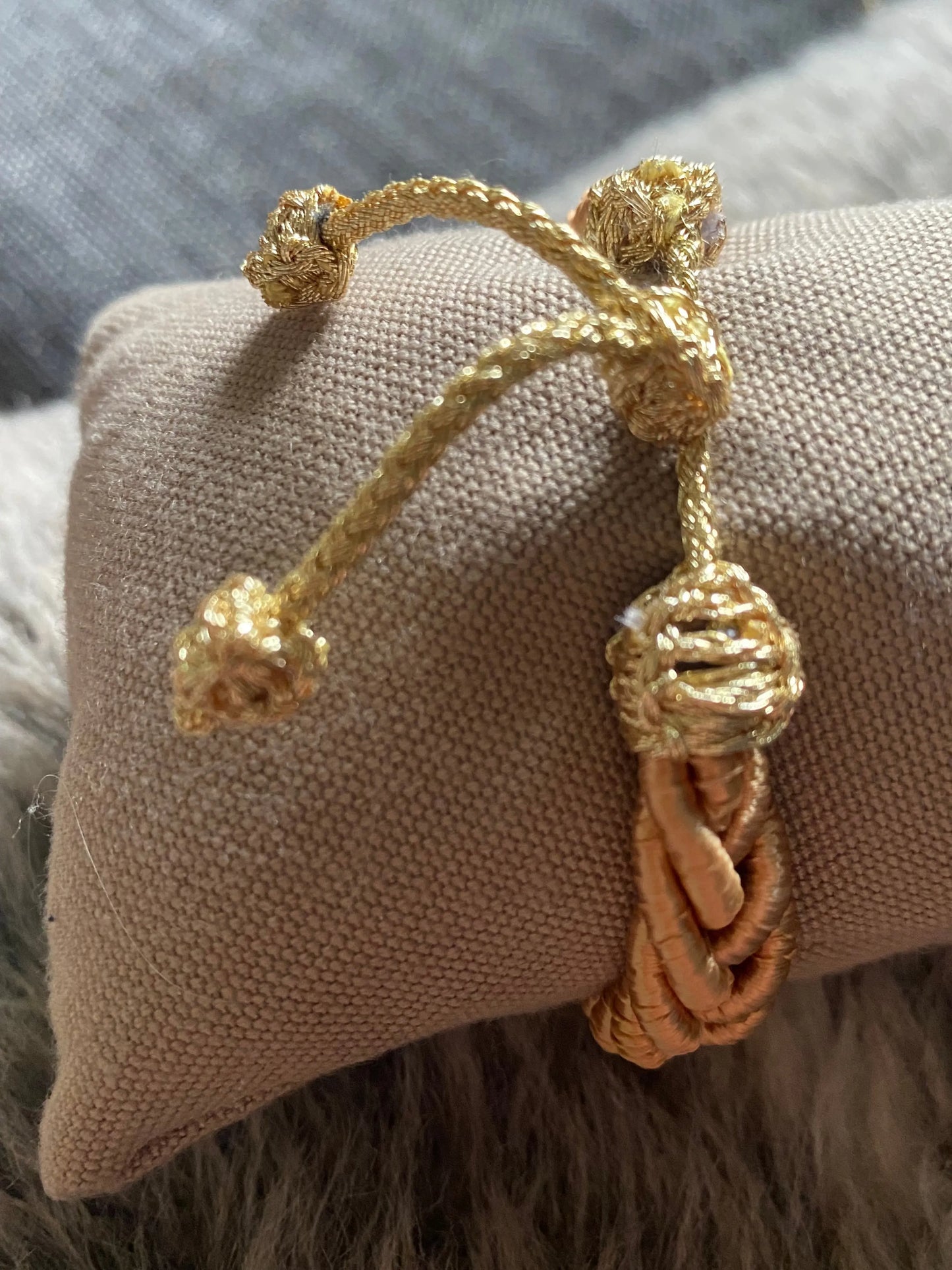 Bracelet passementerie BEIGE uni tressé ART&MISS