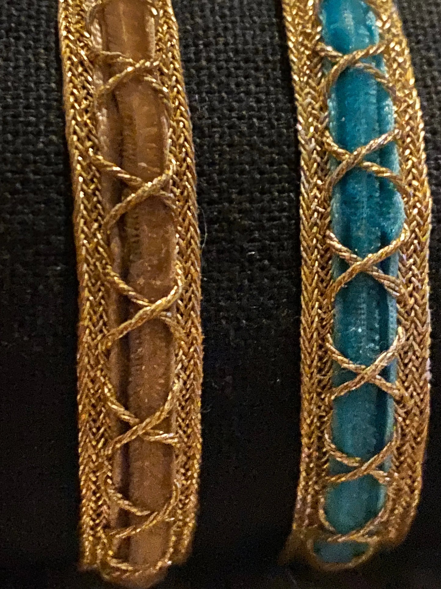 Bracelet passementerie TURQUOISE et DORE ART&MISS