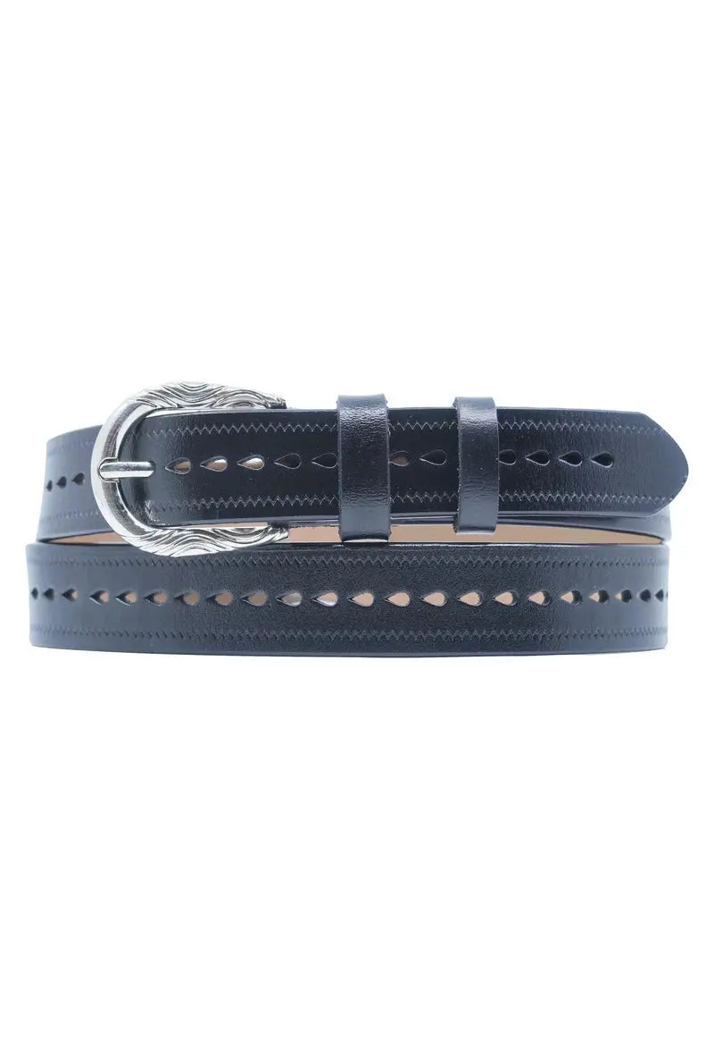 Ceinture femme ajourée en croute de cuir JCL (CEINTURES ET MOI)