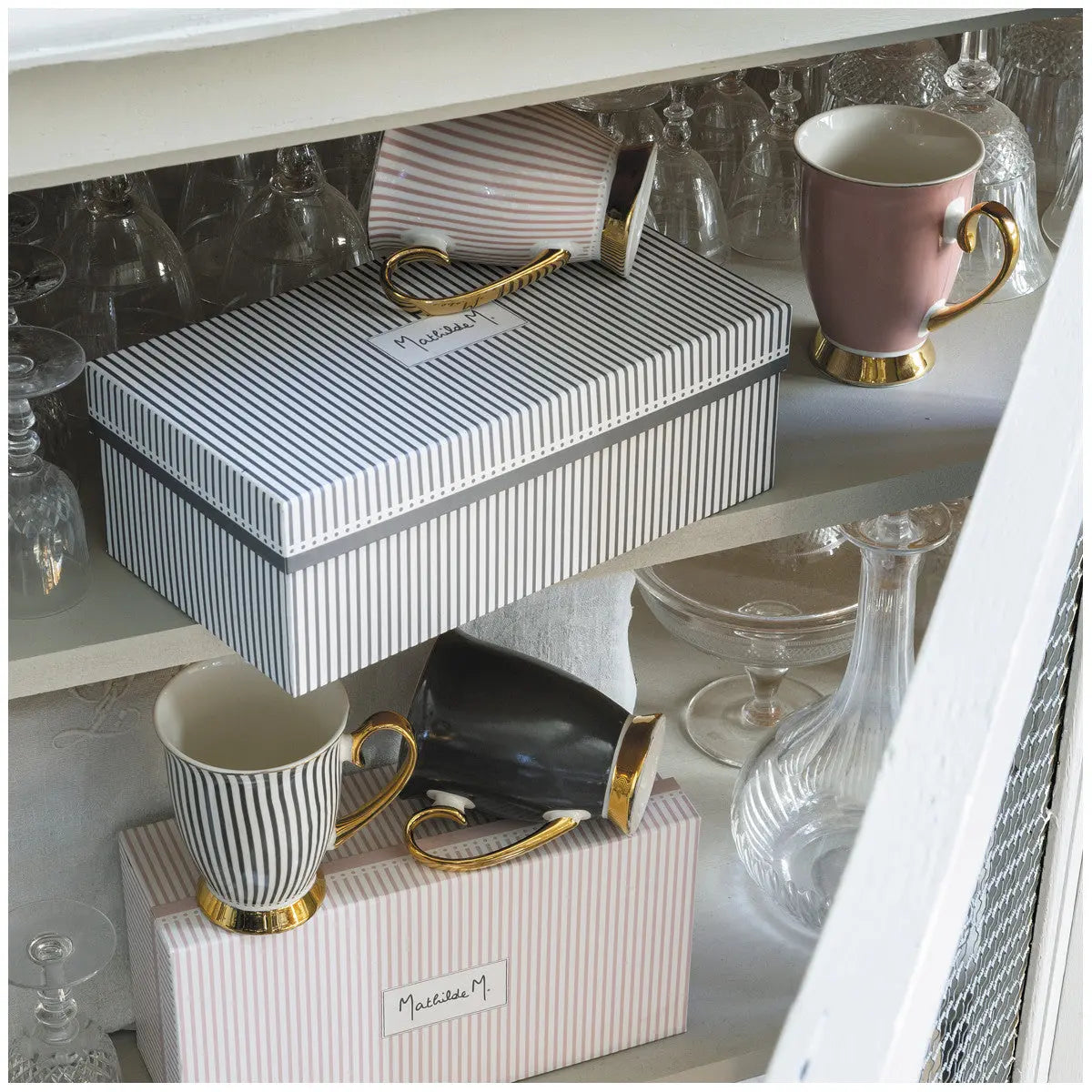 Coffret de 2 Mugs Madame de Récamier - Noir Mathilde M