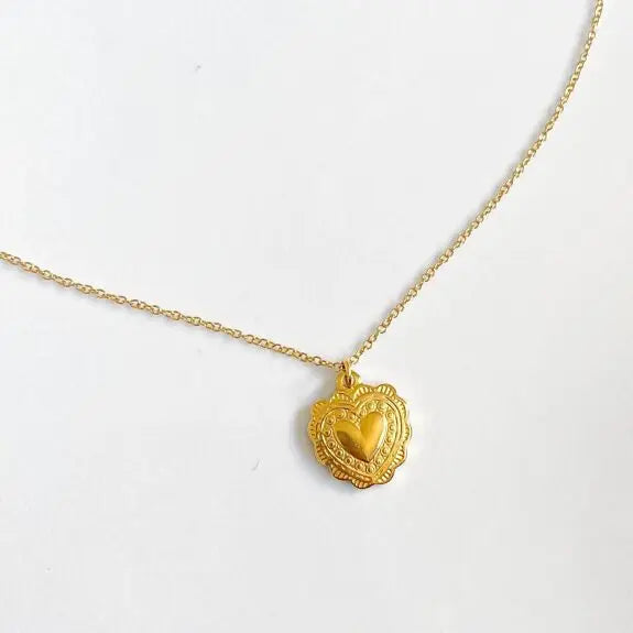 Collier chaîne pendentif cœur ex-voto LITCHI LITCHI