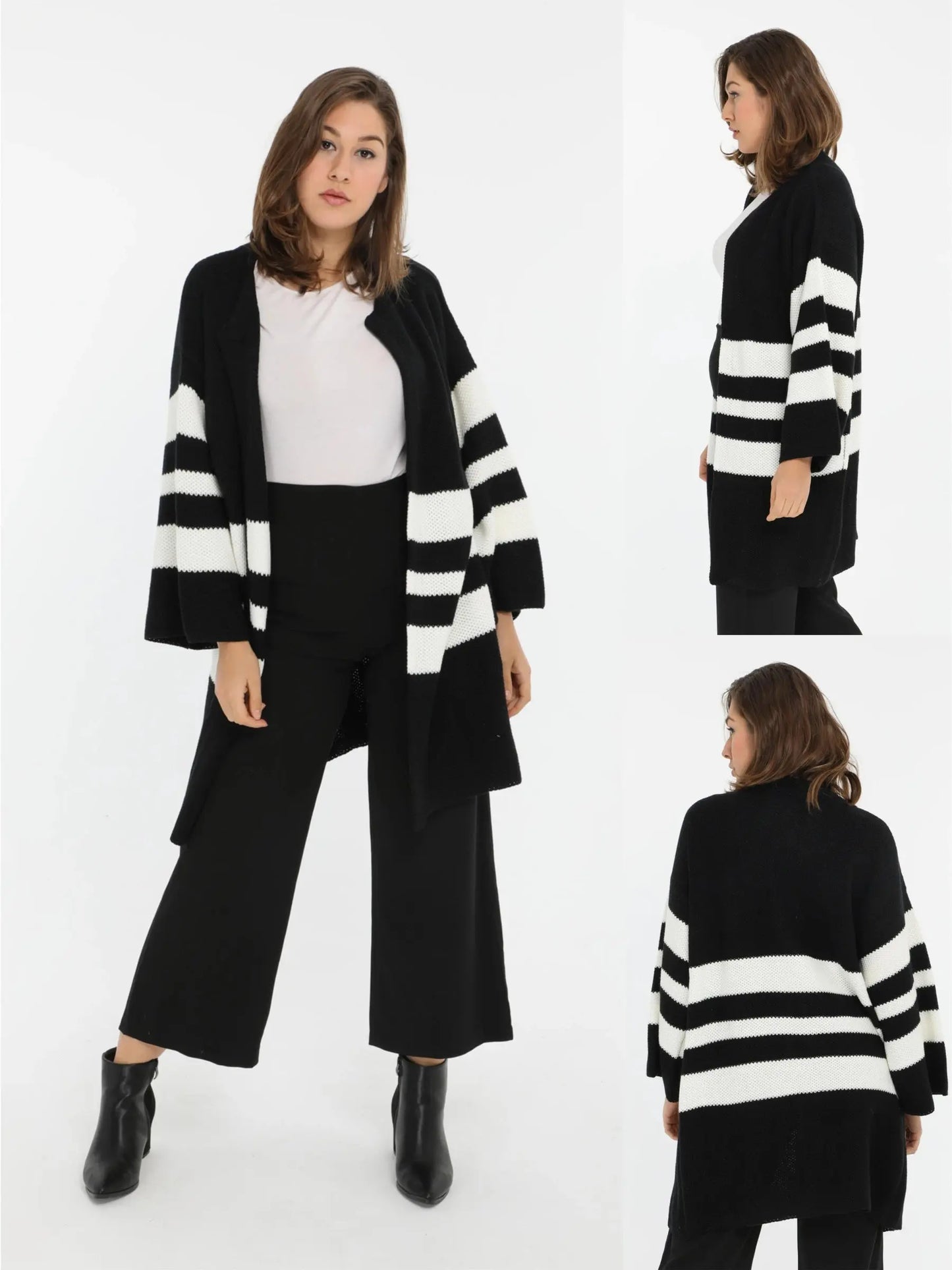 Gilet noir et blanc Pomme Rouge