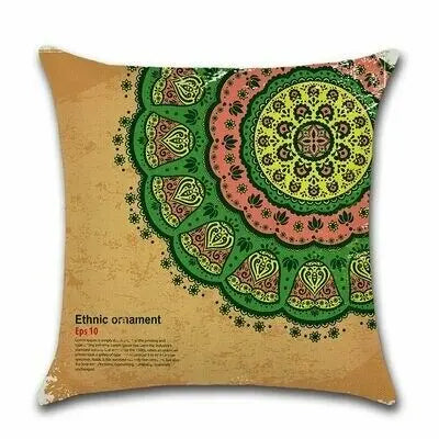 Housse de coussin Marrakech - Marron & Vert By Javi