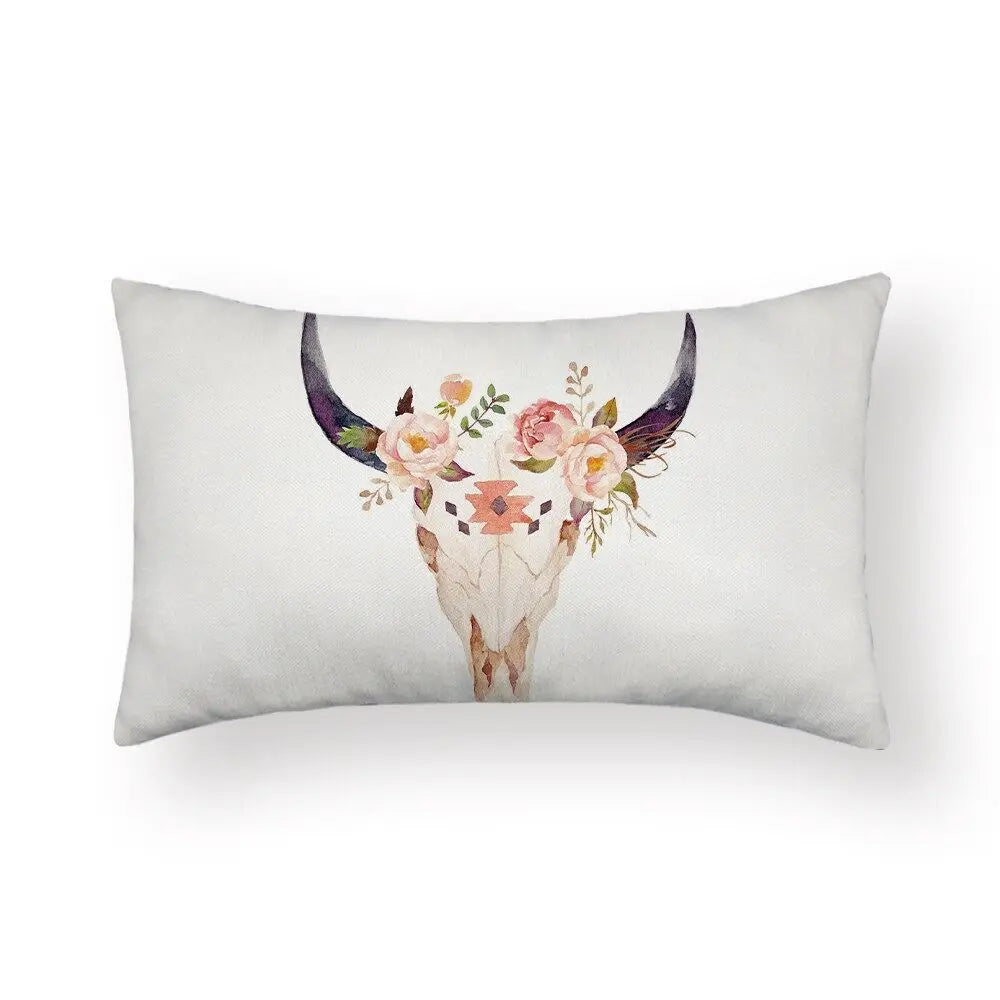 Housse de coussin Skull - Flower Long By Javi