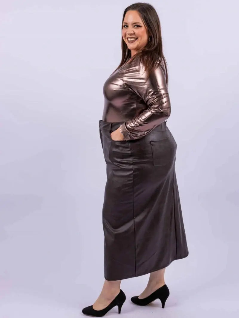 Jupe en similicuir Amy&Clo