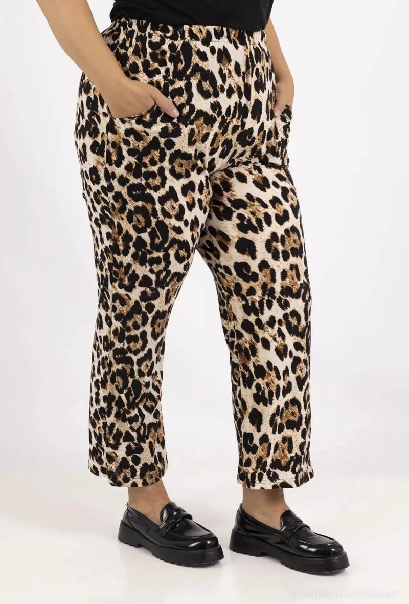 Pantalon à imprimé léopard fluide 2W Paris