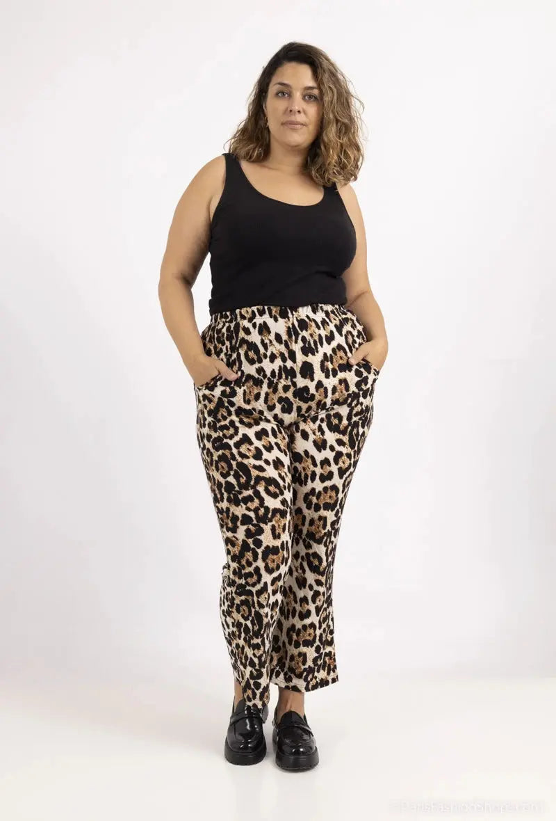 Pantalon à imprimé léopard fluide 2W Paris