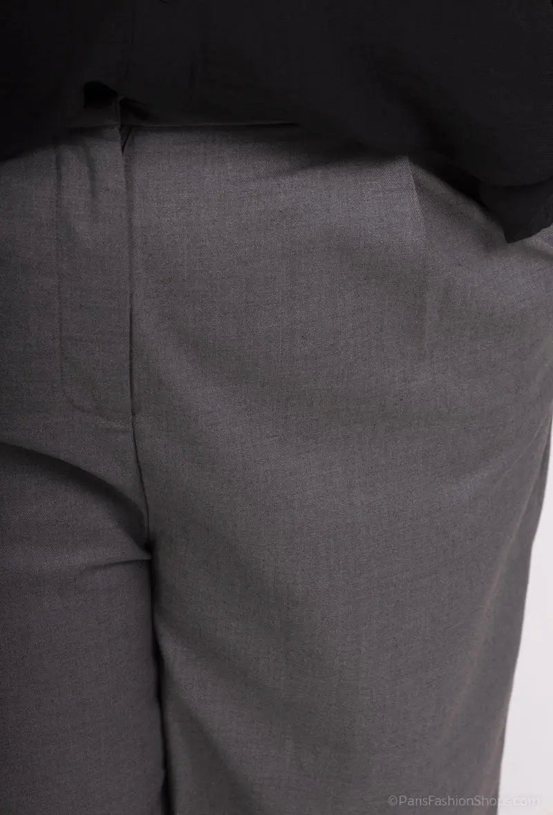 Pantalon à plis gris souris Amy&Clo