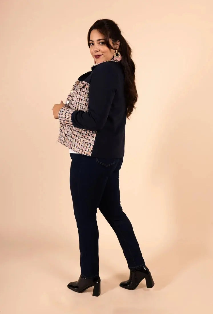 Veste en tweed marine you udress