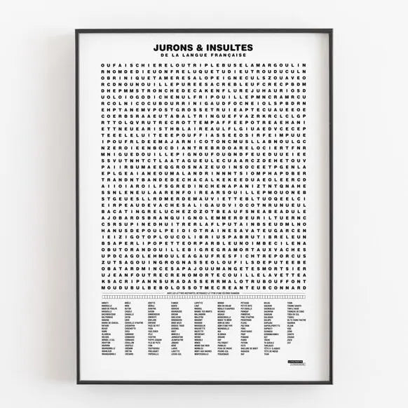 Affiche Compilation des Jurons et Insultes La Majorette à Moustache