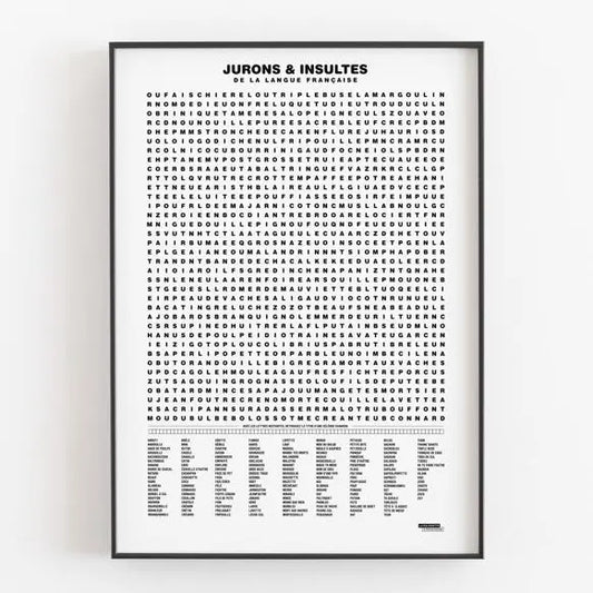 Affiche Compilation des Jurons et Insultes La Majorette à Moustache