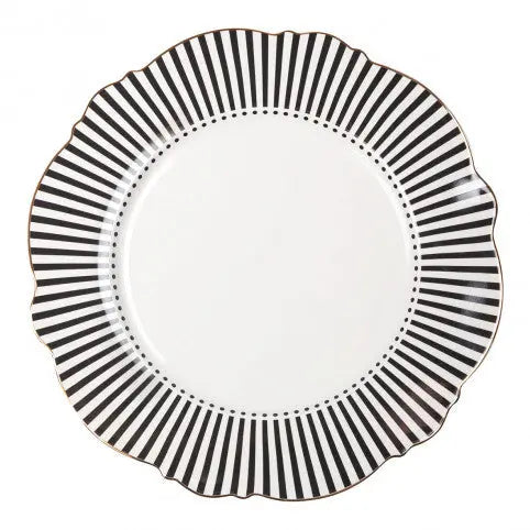 Assiette plate Madame de Récamier - Gris foncé Mathilde M