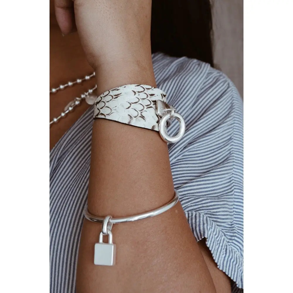 BRACELET AWA bouée serpent SECRET DE CUIR Secret de cuir