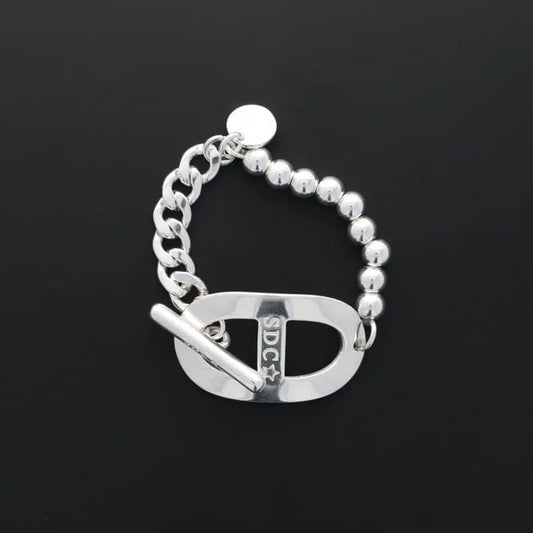 BRACELET ovale bombé SECRET DE CUIR Secret de cuir