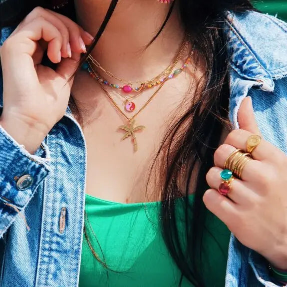 Bague XL multicouche – doré Bazou