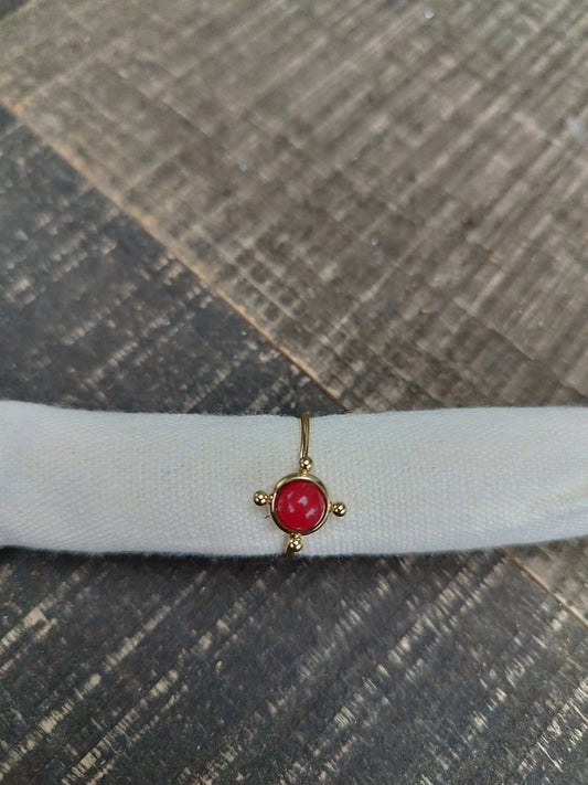 Bague dorée réglable avec pierre Eclat Paris