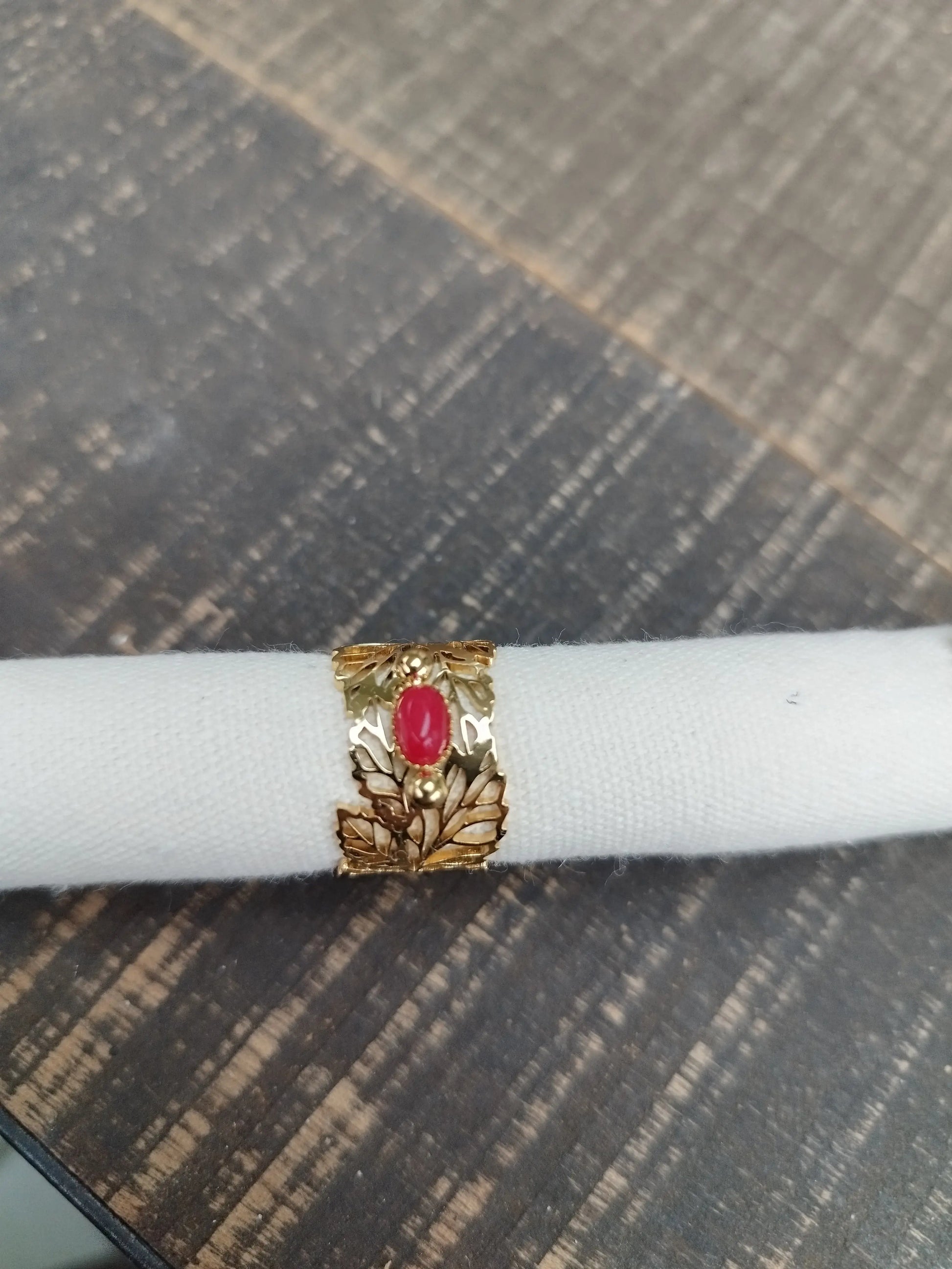 Bague dorée réglable avec pierre Eclat Paris