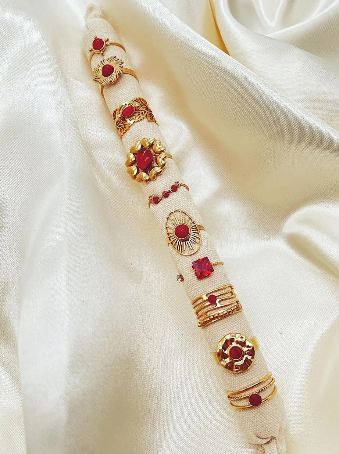 Bague dorée réglable avec pierre Eclat Paris