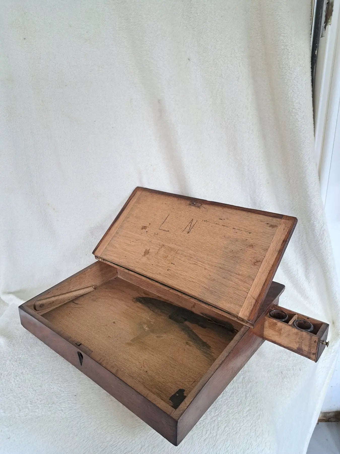 Boîte à écrire avec encrier Antik brokant