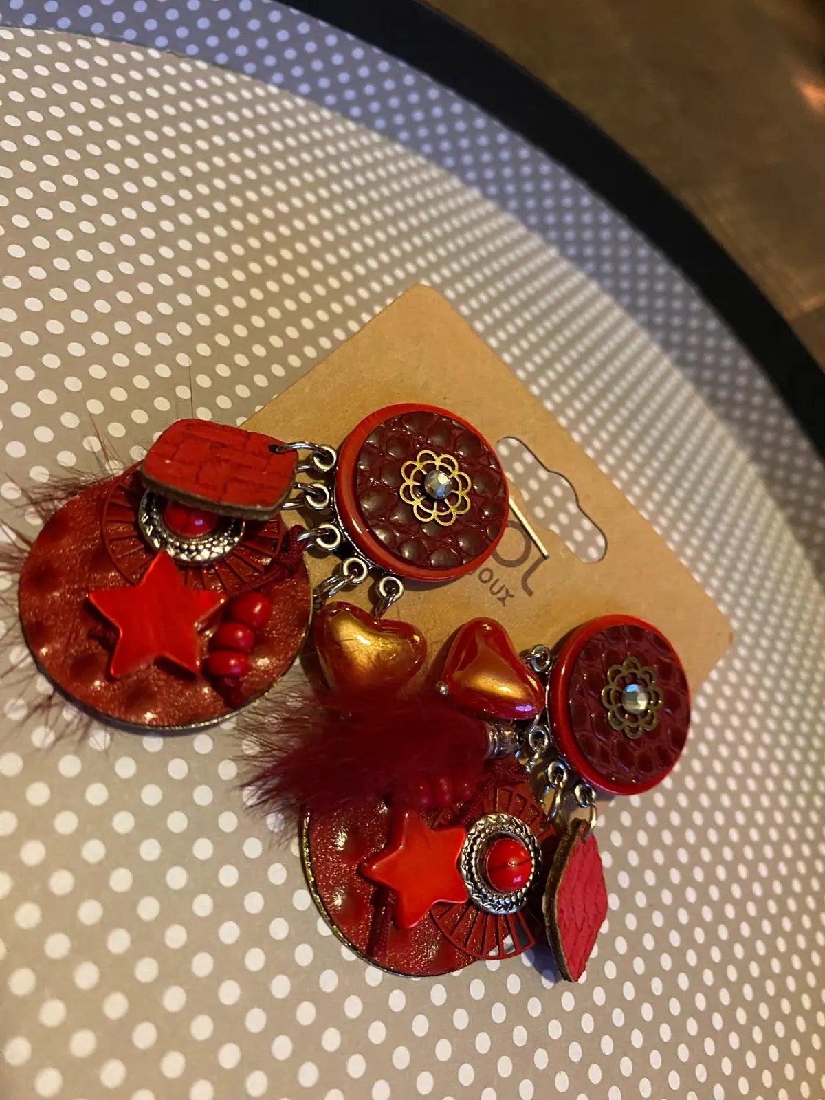 Boucles d'oreilles à clip rouges Lolilota Lolilota