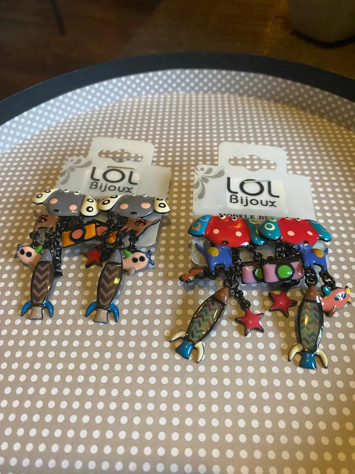 Boucles d'oreilles chien et pampilles Lolilota Lolilota