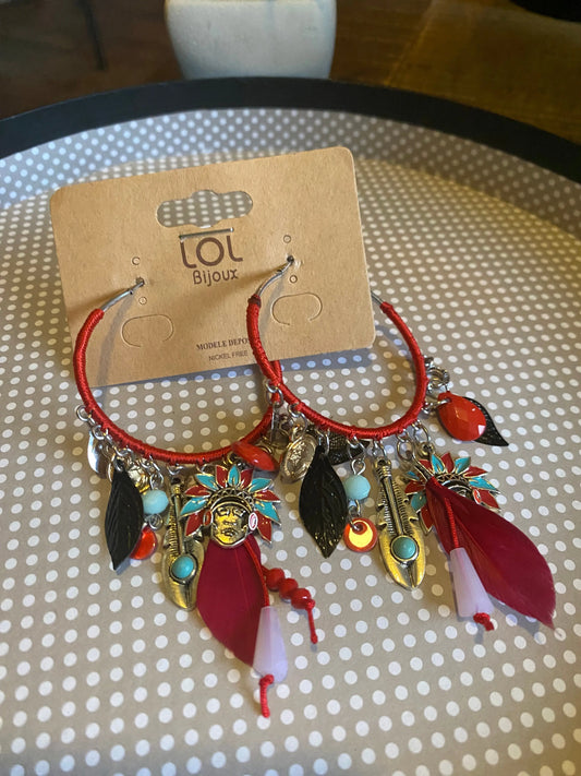 Boucles d'oreilles créoles indiennes Lolilota