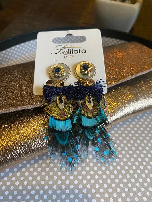 Boucles d'oreilles plumes à clip Lolilota