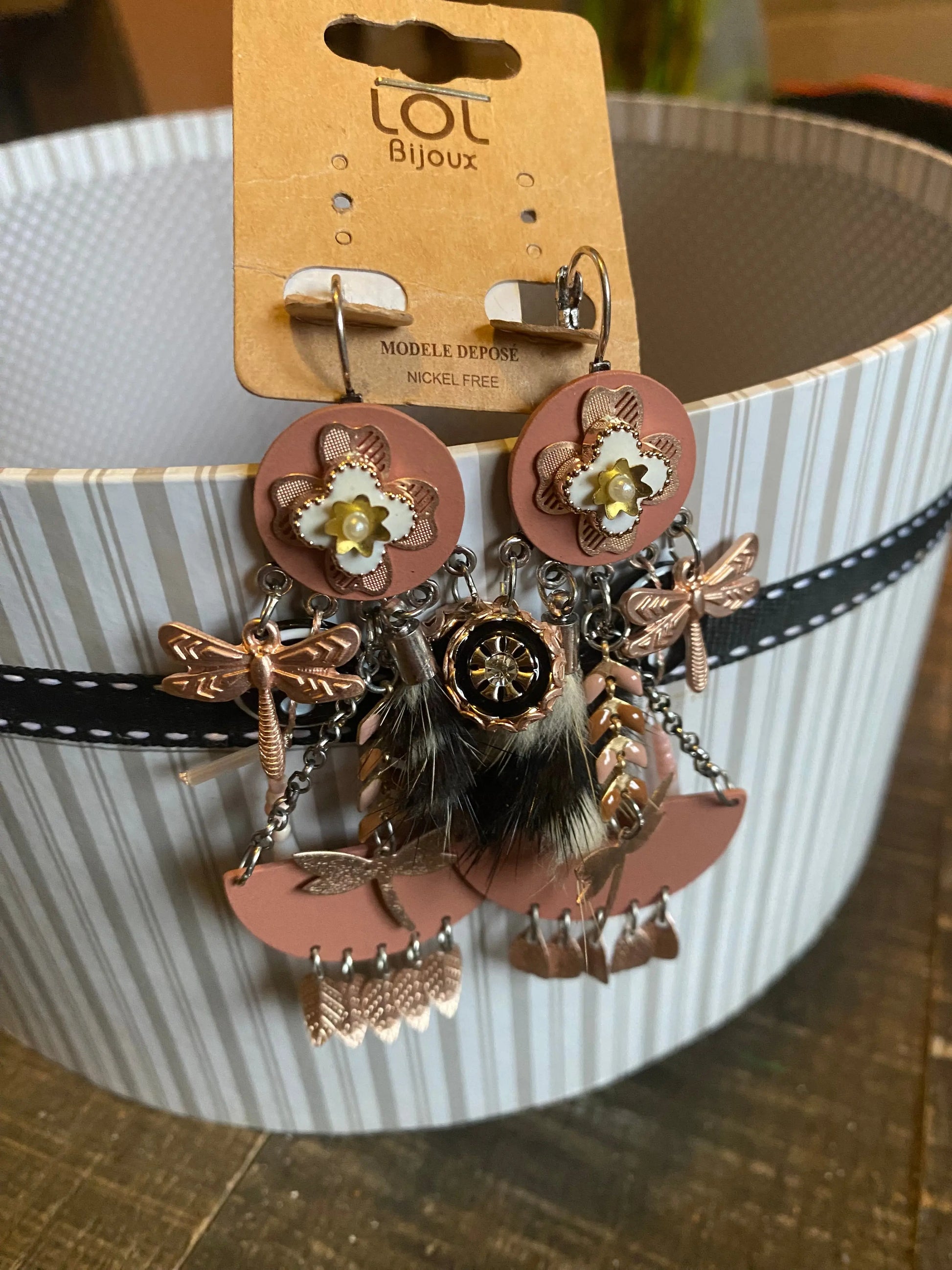 Boucles d'oreilles printanières rose gold Lolilota