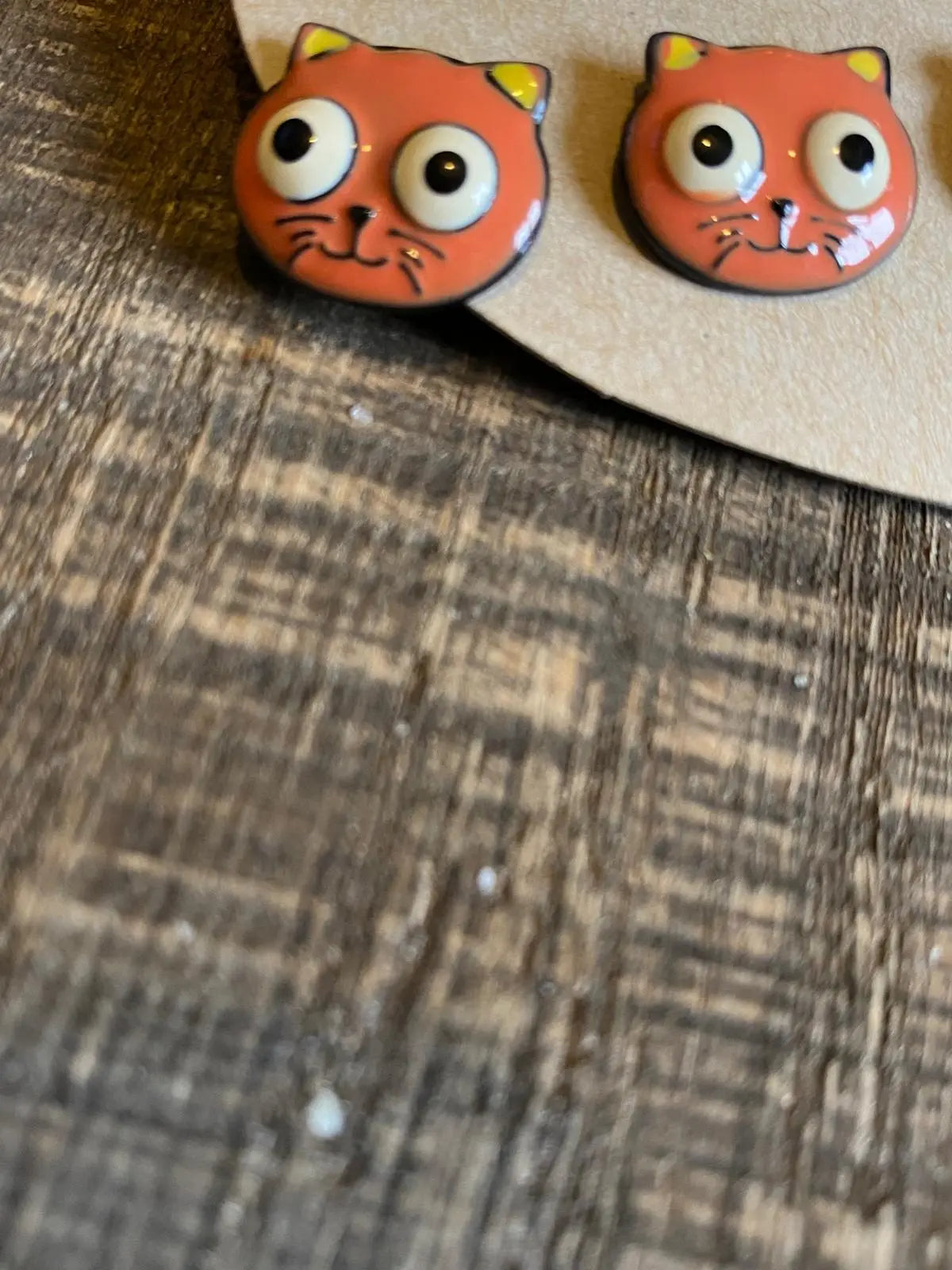 Boucles d'oreilles puces tête de chat Lolilota Lolilota
