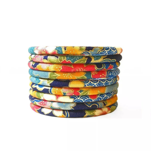 Bracelet en wax japonais Yukiwa bleu MéloKane