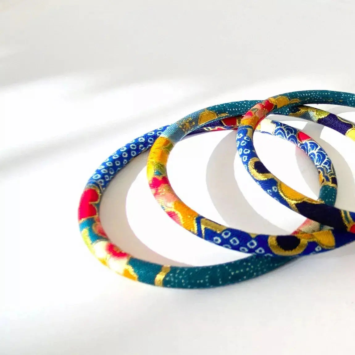 Bracelet en wax japonais Yukiwa bleu MéloKane