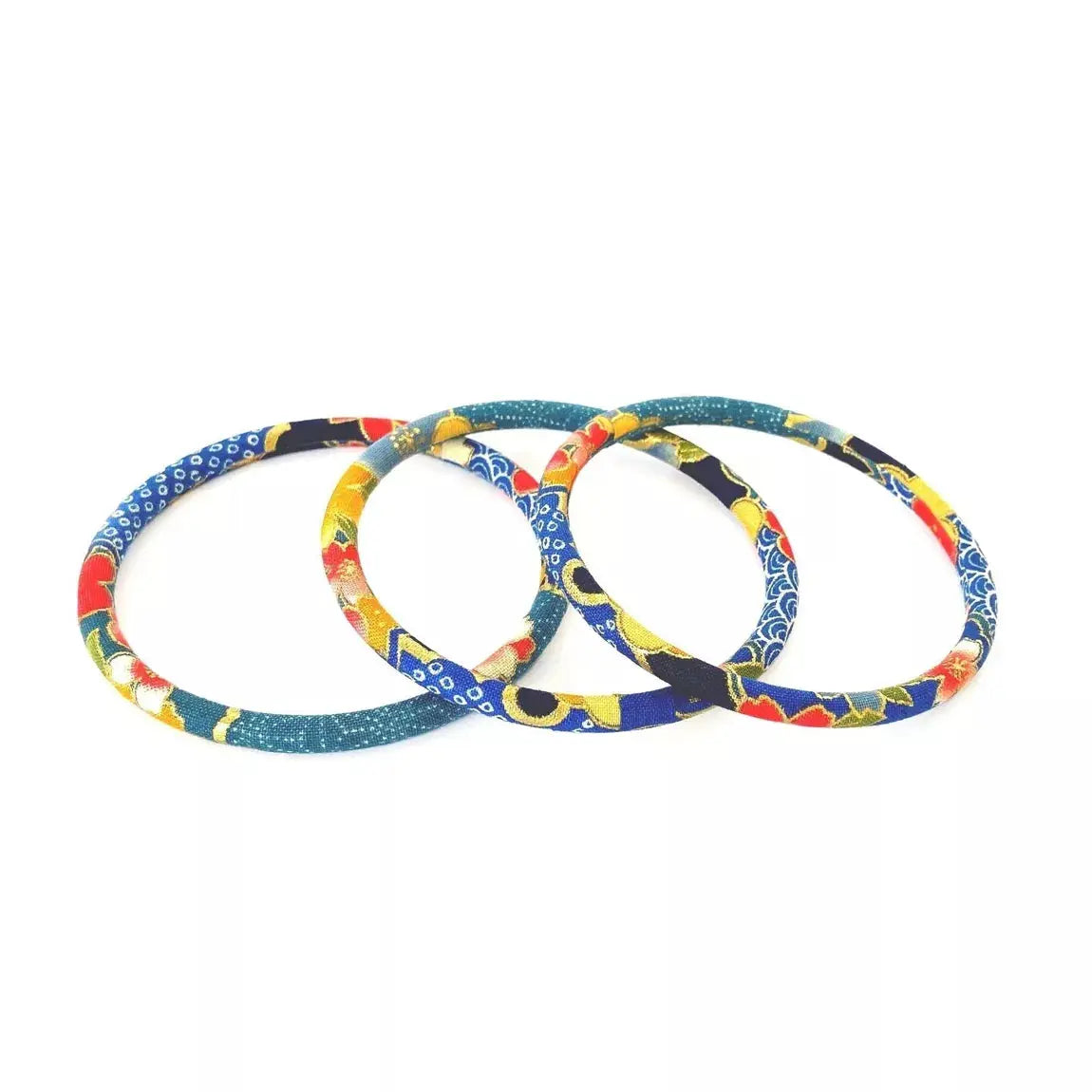 Bracelet en wax japonais Yukiwa bleu MéloKane