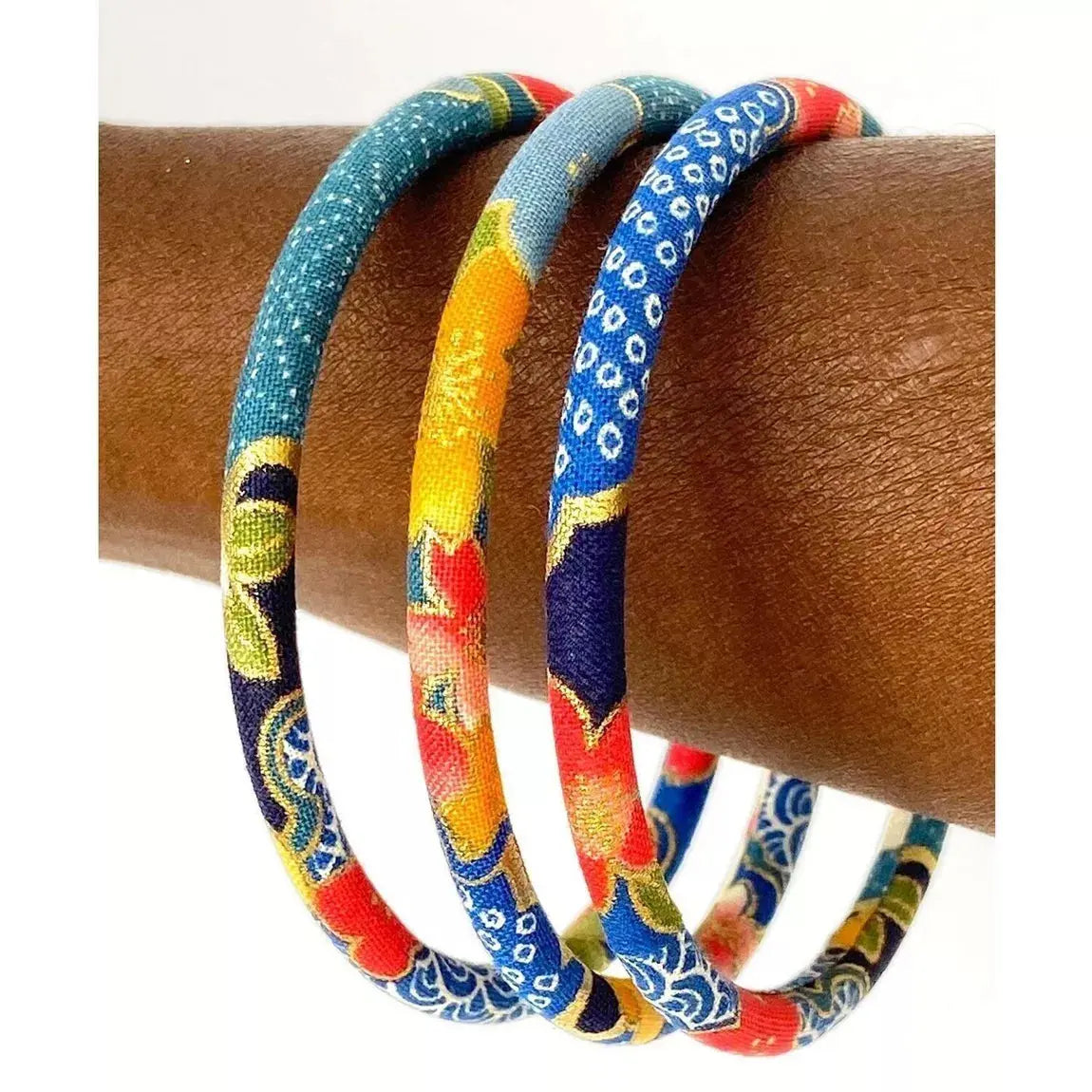 Bracelet en wax japonais Yukiwa bleu MéloKane