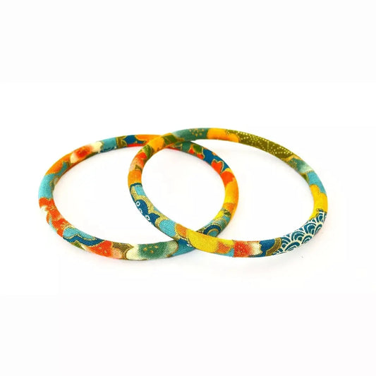 Bracelet jonc Japonais Yukiwa turquoise MéloKane