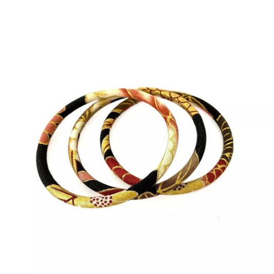Bracelet jonc japonais Kiku noir MéloKane