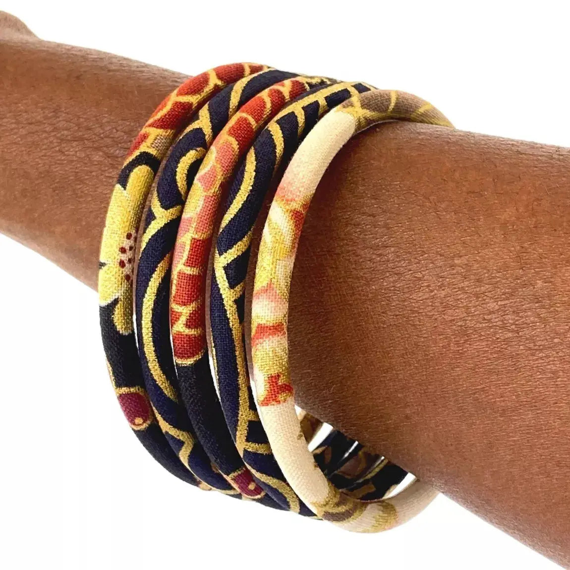 Bracelet jonc japonais Kiku noir MéloKane