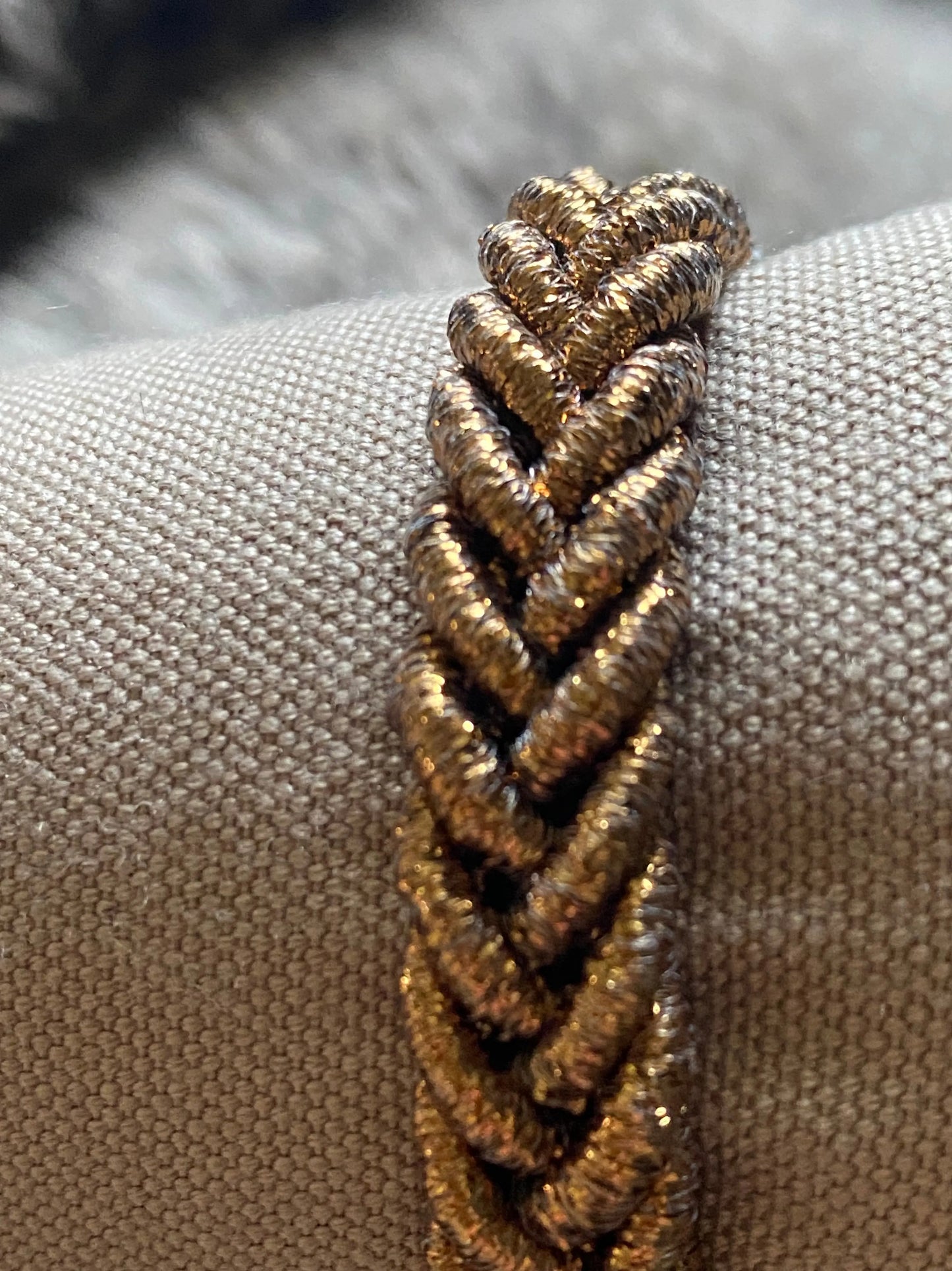 Bracelet passementerie BRONZE et DORE uni tressé ART&MISS