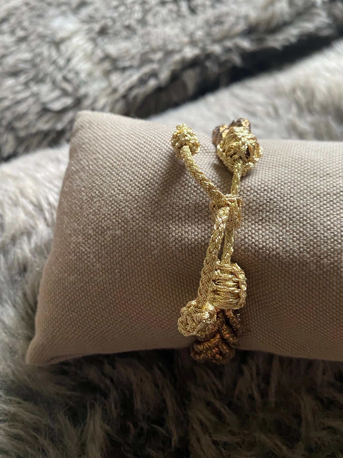 Bracelet passementerie BRONZE et DORE uni tressé ART&MISS